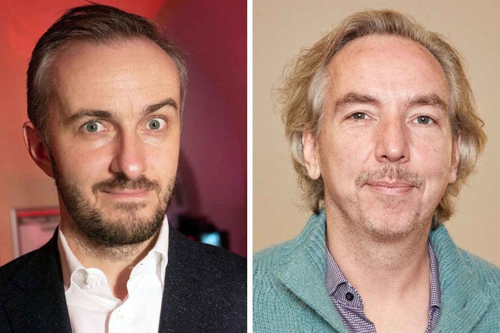 TV-Satiriker Jan Böhmermann (l.) und Musiker Olli Schulz kommentieren den ESC für Österreich.