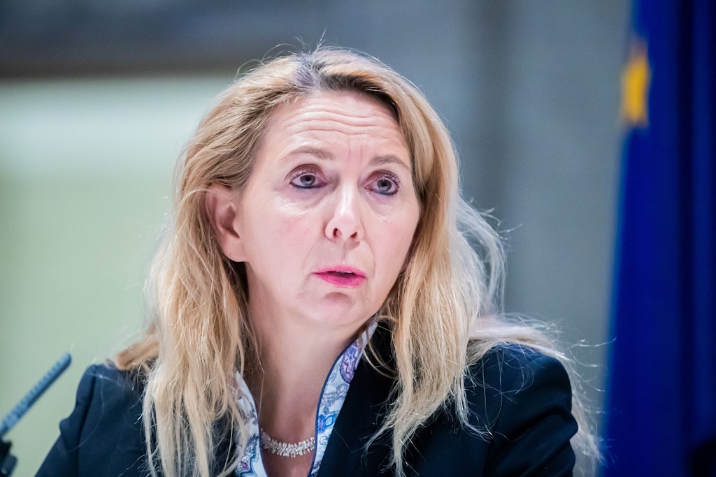 Die Berliner Polizeipräsidentin Barbara Slowik. Die Polizei hatte zuletzt in der Kritik gestanden, weil sie eine Palästinenser-Demonstration am Karsamstag nicht gestoppt hatte. Dabei waren nach Angaben von Beobachtern israelfeindliche und antisemitische Parolen gerufen worden. (Archivfoto) 