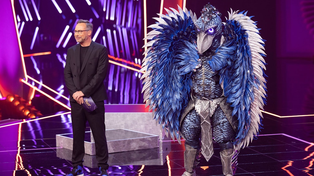 Der majestätische Schuhschnabel darf im Finale von „The Masked Singer“ antreten.