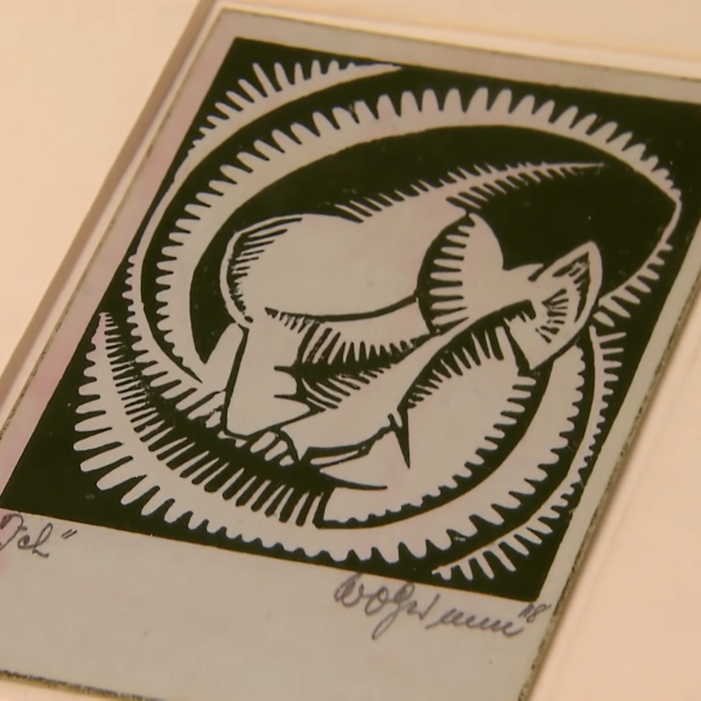 Dieser Linolschnitt eines Selbstbildnisses von Walter Otto Grimm kam bei „Bares für Rares“ unter den Hammer.