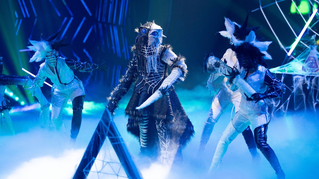 Das Kostüm von Spinne Diamantula war auch in der dritten Show von The Masked Singer noch nicht fertig,