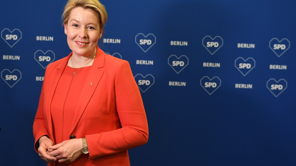 Wird die neue Wirtschaftssenatorin und Vize-Regierende: Franziska Giffey (SPD). 
