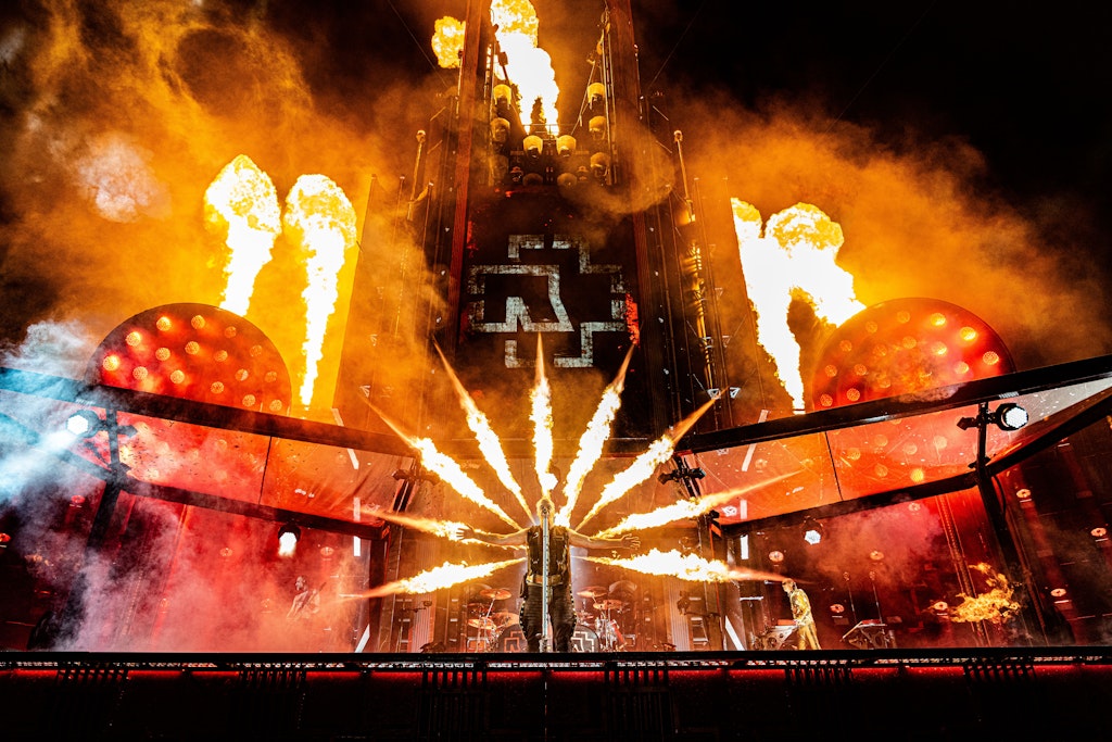 Till Lindemann, der Frontmann von Rammstein, bei einem der letzten Konzerte.