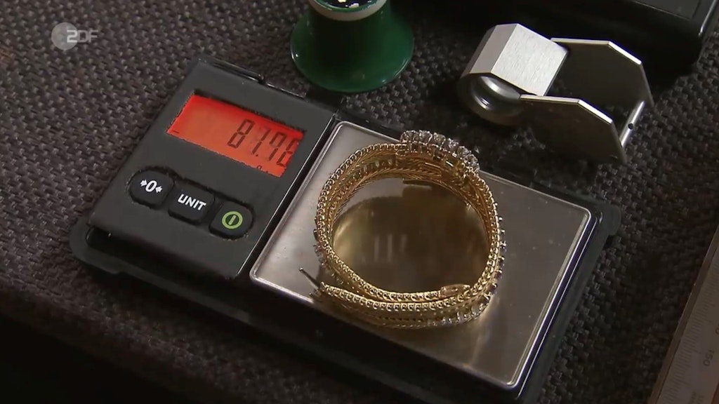 Aufgrund des Gewichts liegt der Goldwert des Armbandes bei 2500 Euro.