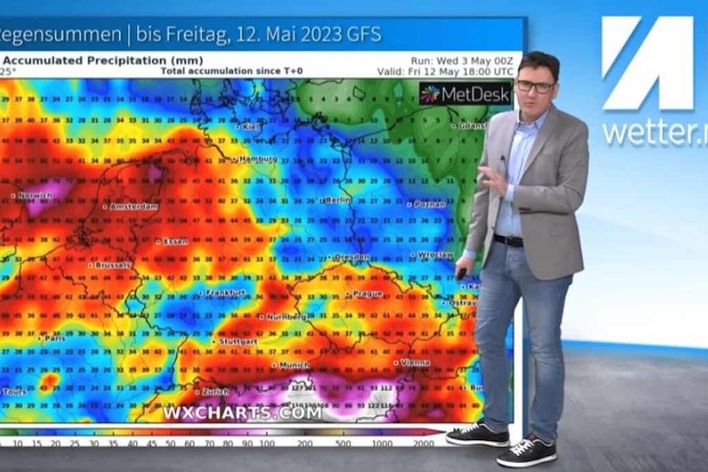 Laut Wetter-Experte Dominik Jung müssen wir uns in Deutschland auf gebietsweise richtig viel Regen einstellen.