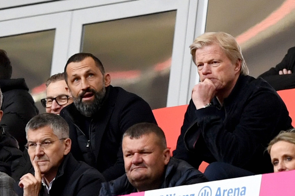 Hasan Salihamidzic (l.) oder Oliver Kahn? Einem der beiden Bosse droht beim FC Bayern der Rauswurf.