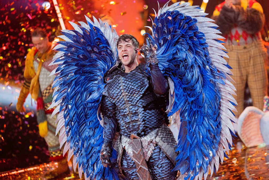Sänger Luca Hänni steckte bei The Masked Singer im Schuhschnabel.