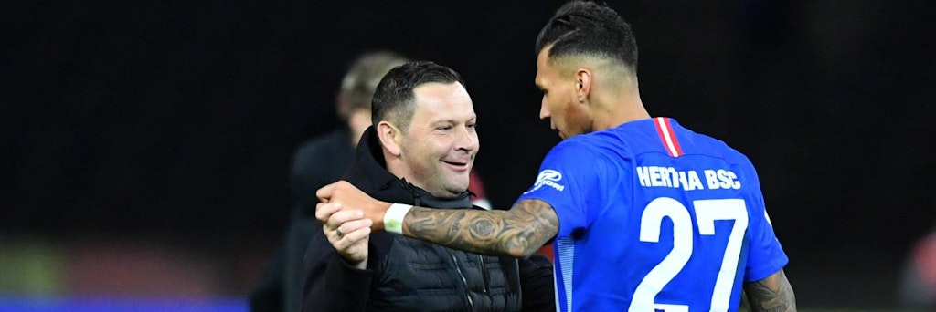 Pal Dardai, Trainer von Hertha BSC, und Kölns heutiger Stürmer Davie Selke haben sich schon immer gut verstanden.
