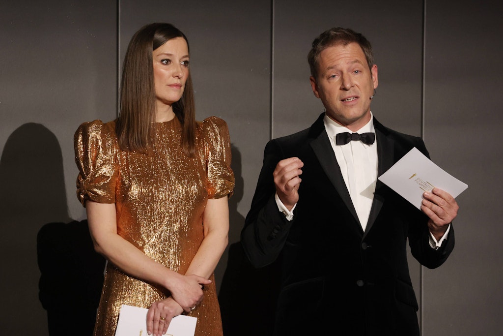 Alexandra Maria Lara und Florian Gallenberger sprechen beim Deutschen Filmpreis auch über ernste Themen.