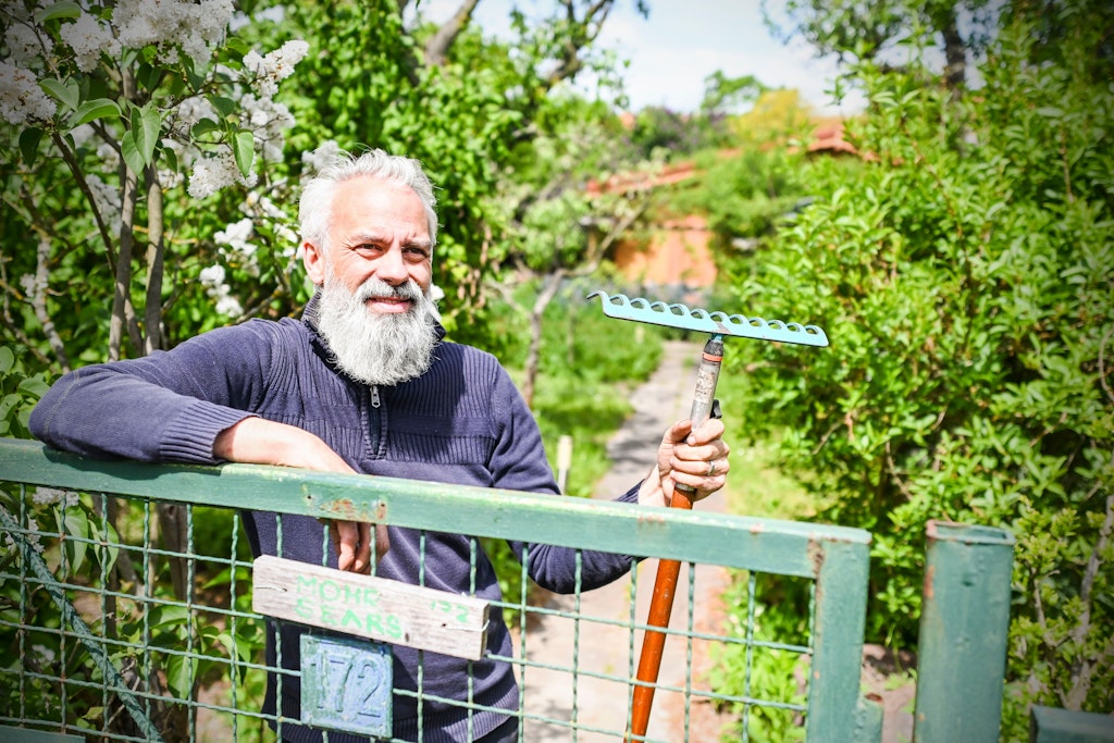 Prof. Trevor Sears (52) ist seit 1995 in Berlin und Zweiter Vorsitzender der Kleingartenanlage Bornholm. Er spielt in der neuen Soap „Von Hecke zu Hecke – Bunte Beetgeschichten“ bei RTL2 mit.