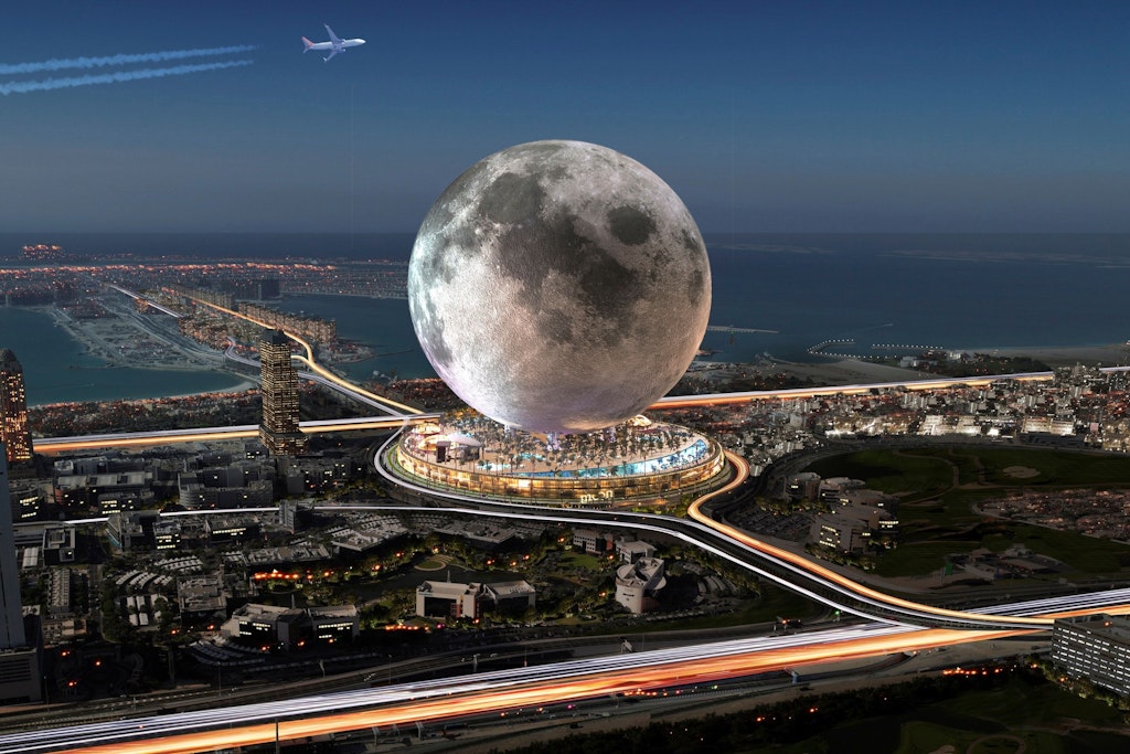Ein Modell des 274 Meter großen Mondes in Dubai zeigt, wie das Projekt einmal aussehen könnte.