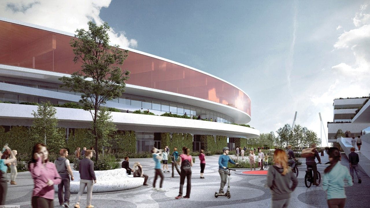 So soll die neue Arena im Jahnsportpark aussehen.