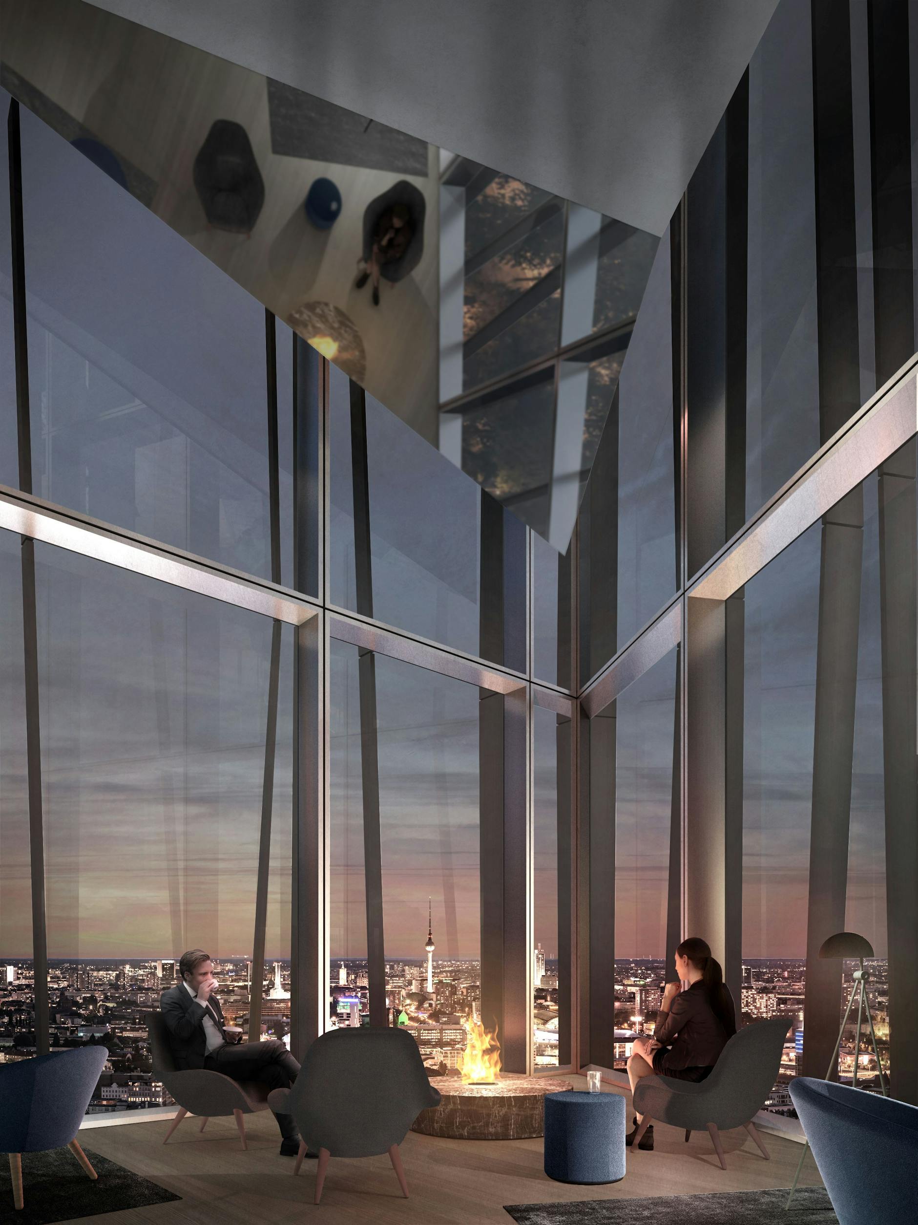 So wird der sogenannte Executive Floor des Estrel Tower aussehen.