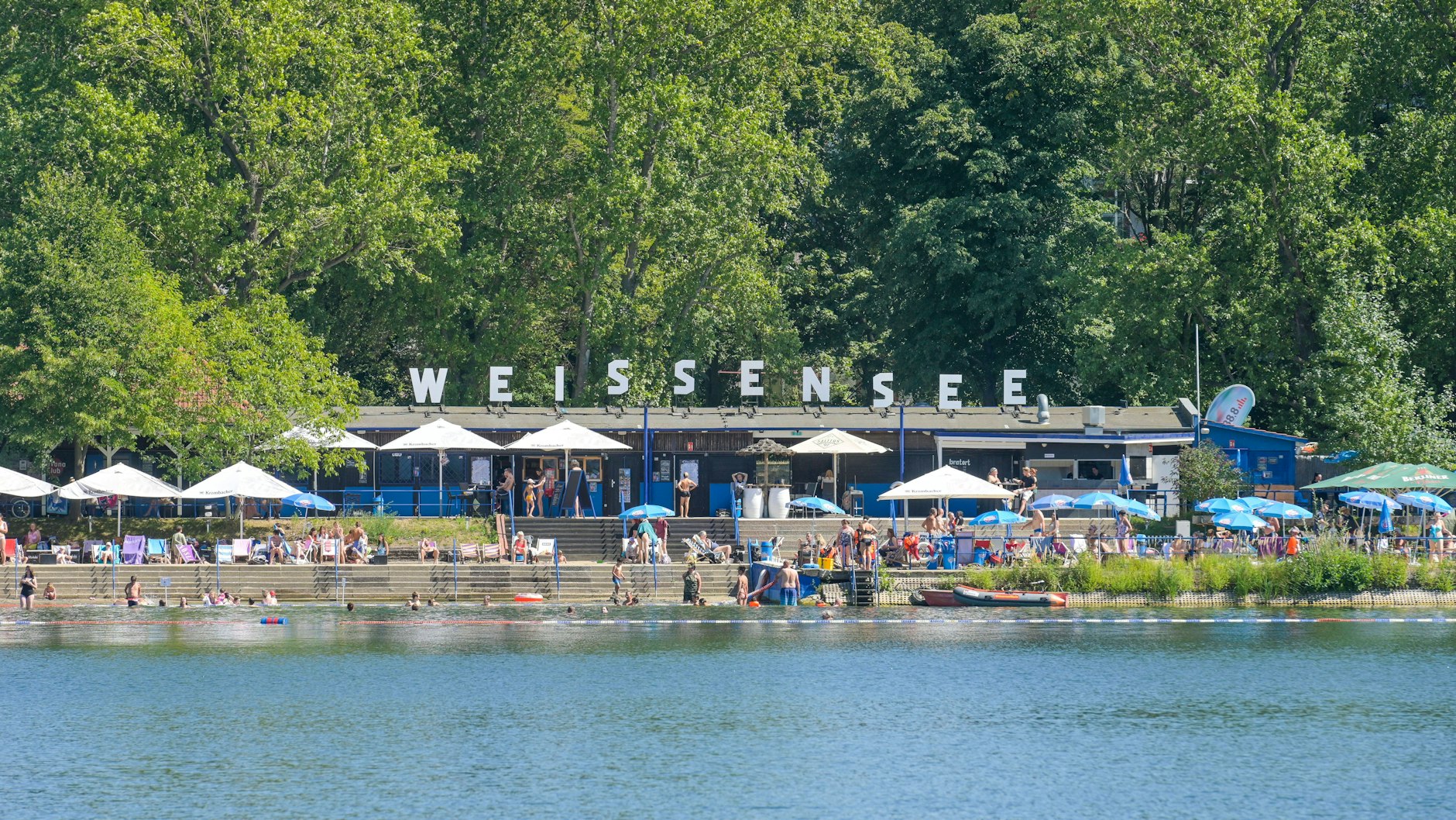 Der Weiße See mit dem Strandbad Weißensee ist ein beliebtes Ausflugsziel für viele Berlinerinnen und Berliner. Die Besucher konnten hier seit Jahren auch ein Schwanen-Pärchen beobachten.