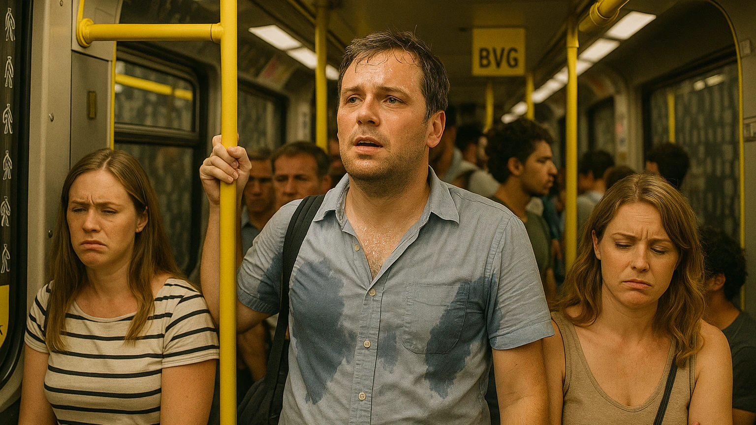 Schwitzen muss jeder, doch in den Zügen der BVG kann das während der Hitzewelle für die Mitmenschen schnell zur Belastung werden. Deodorant soll helfen - die Auswahl in der Drogerie ist groß genug.