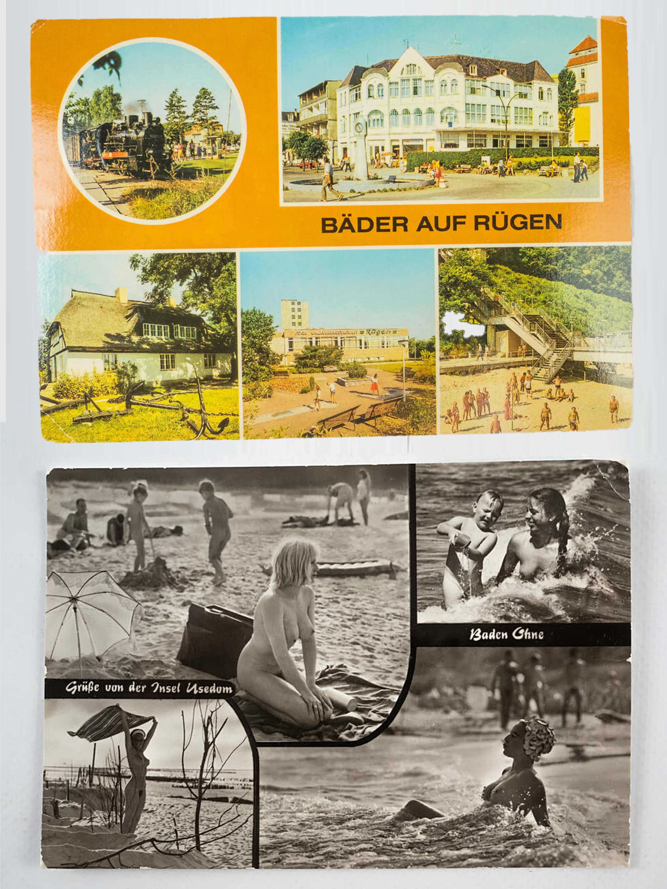 Im Urlaub an der Ostsee durfte auch eine Urlaubskarte nicht fehlen. Diese beiden Karten befinden sich heute ebenfalls im Depot des DDR Museum Berlin.