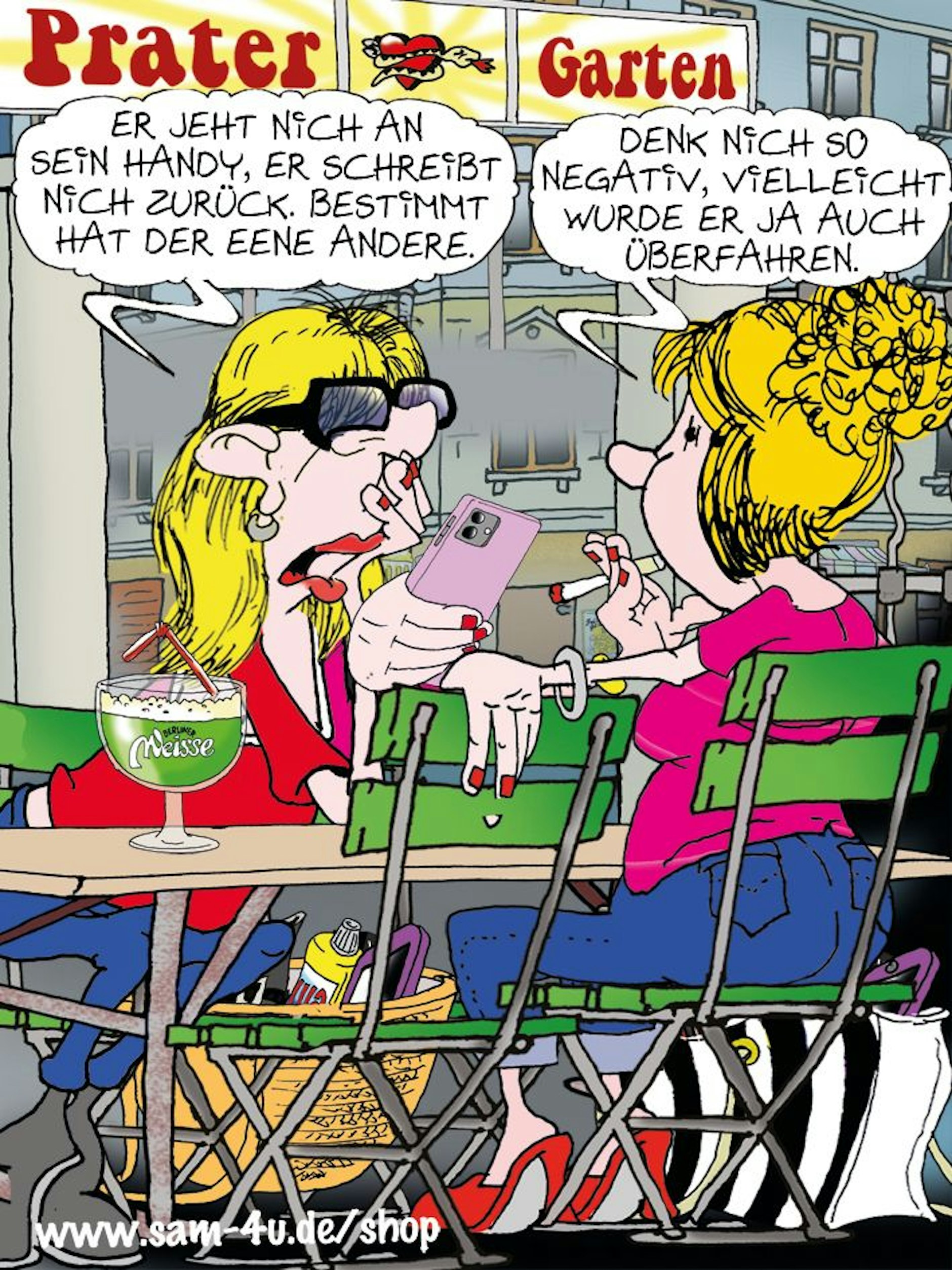 Unser Cartoon des Tages kommt euch heute von Zeichner Sam Paff aus Berlin - er steuert jeden Tag eines seiner Kunstwerke für unsere Rubrik Witz des Tages bei.