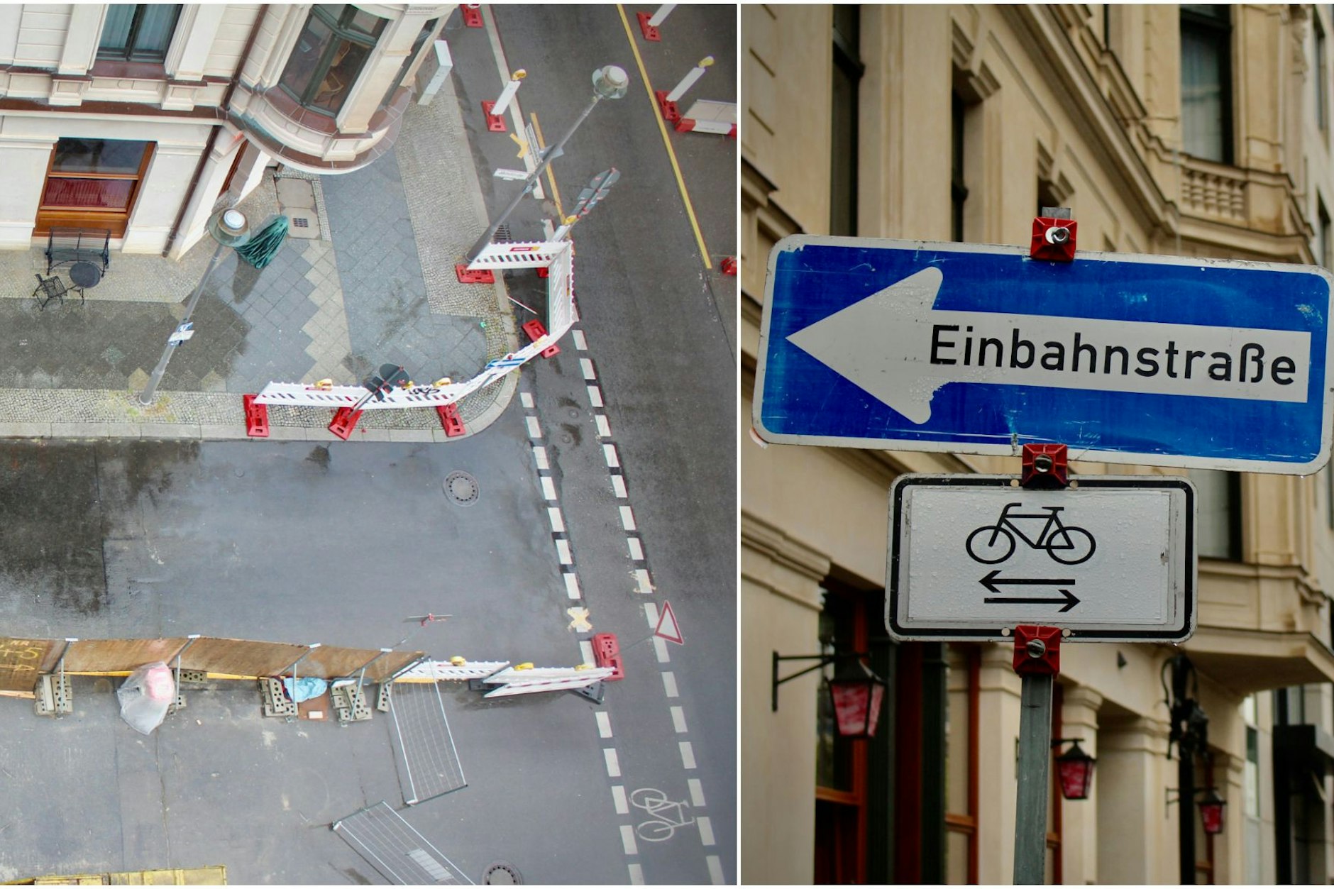 Die Mittelstraße in Berlin: Hier ignorieren viele das Einbahnstraßenschild und fahren entgegen der Fahrtrichtung.