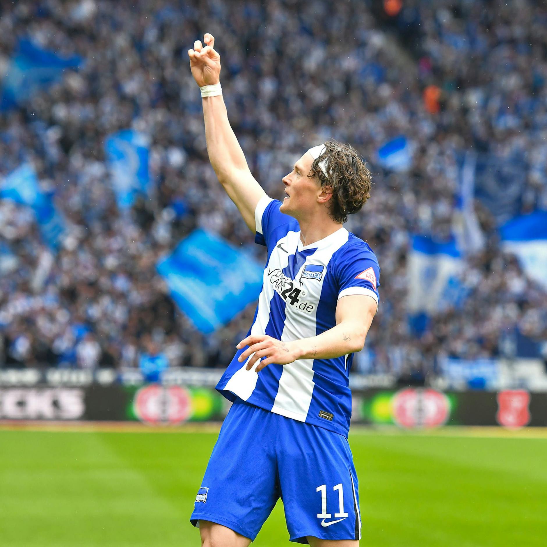 In der Rückrunde 2024/25 konnte Fabian Reese bei Hertha BSC am Fließband jubeln - elf Tore!
