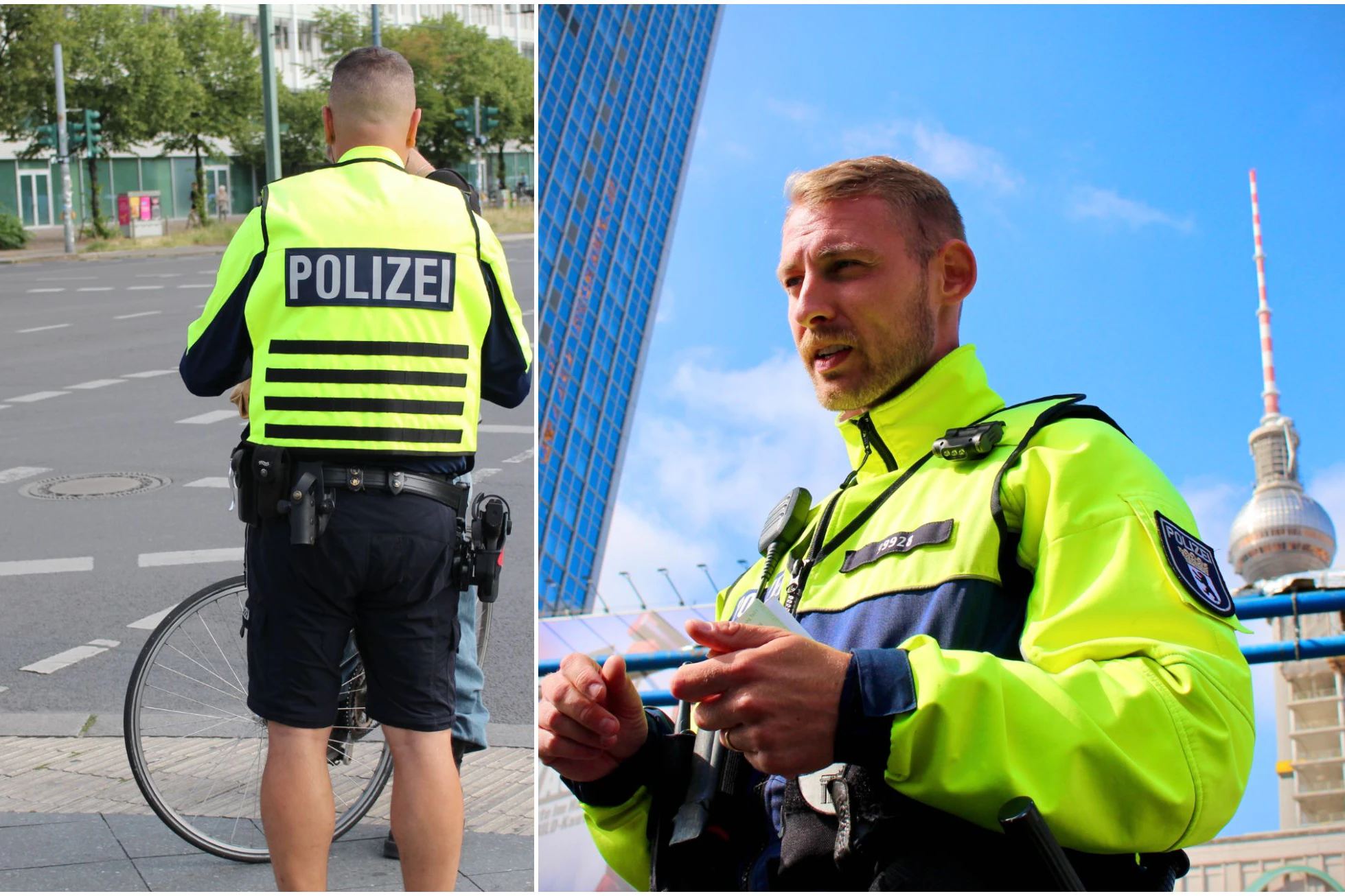Typische Verstöße: Handy, Gehweg, Rotlicht. Die Berliner Polizei greift durch. In weniger als zwei Stunden wurden um die 30 Delikte sanktioniert. Es geht um die Verkehrssicherheit im Berliner Berufsverkehr, besonders an einer viel befahrenen Kreuzungen wie in Mitte.