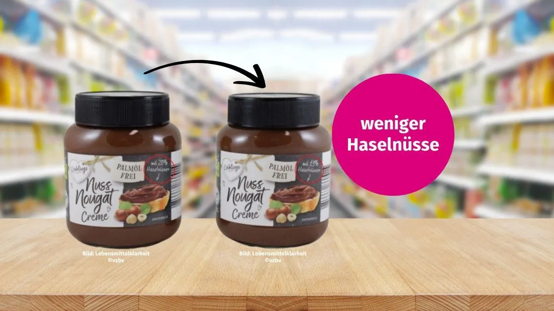 Der Haselnussanteil ist von 20 auf 13 Prozent geschrumpft.