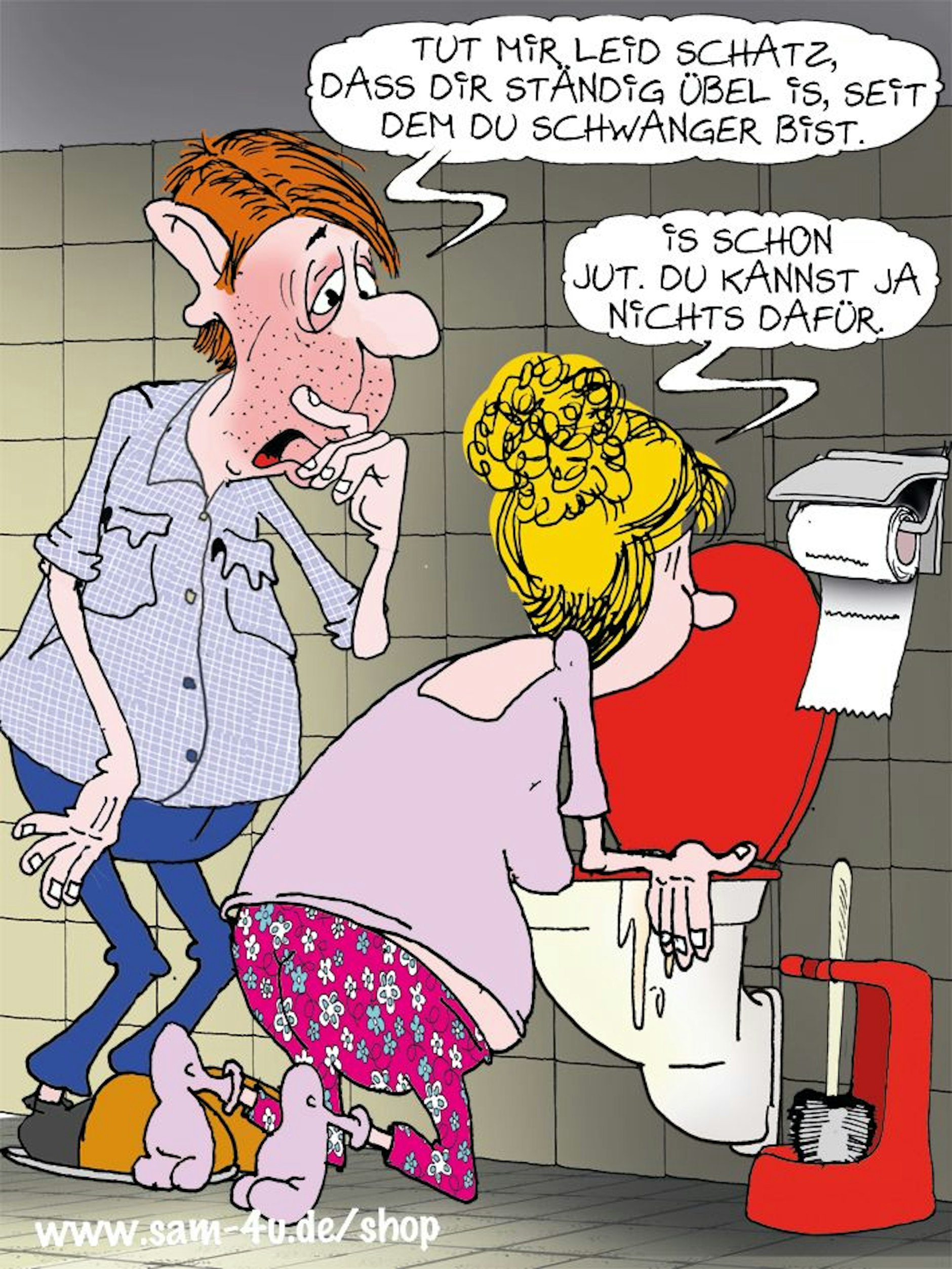 Auch am heutigen Montag haben wir in der Rubrik Witz des Tages einen Cartoon für Sie. Er kommt, wie immer, von Zeichner Sam Paff aus Berlin.
