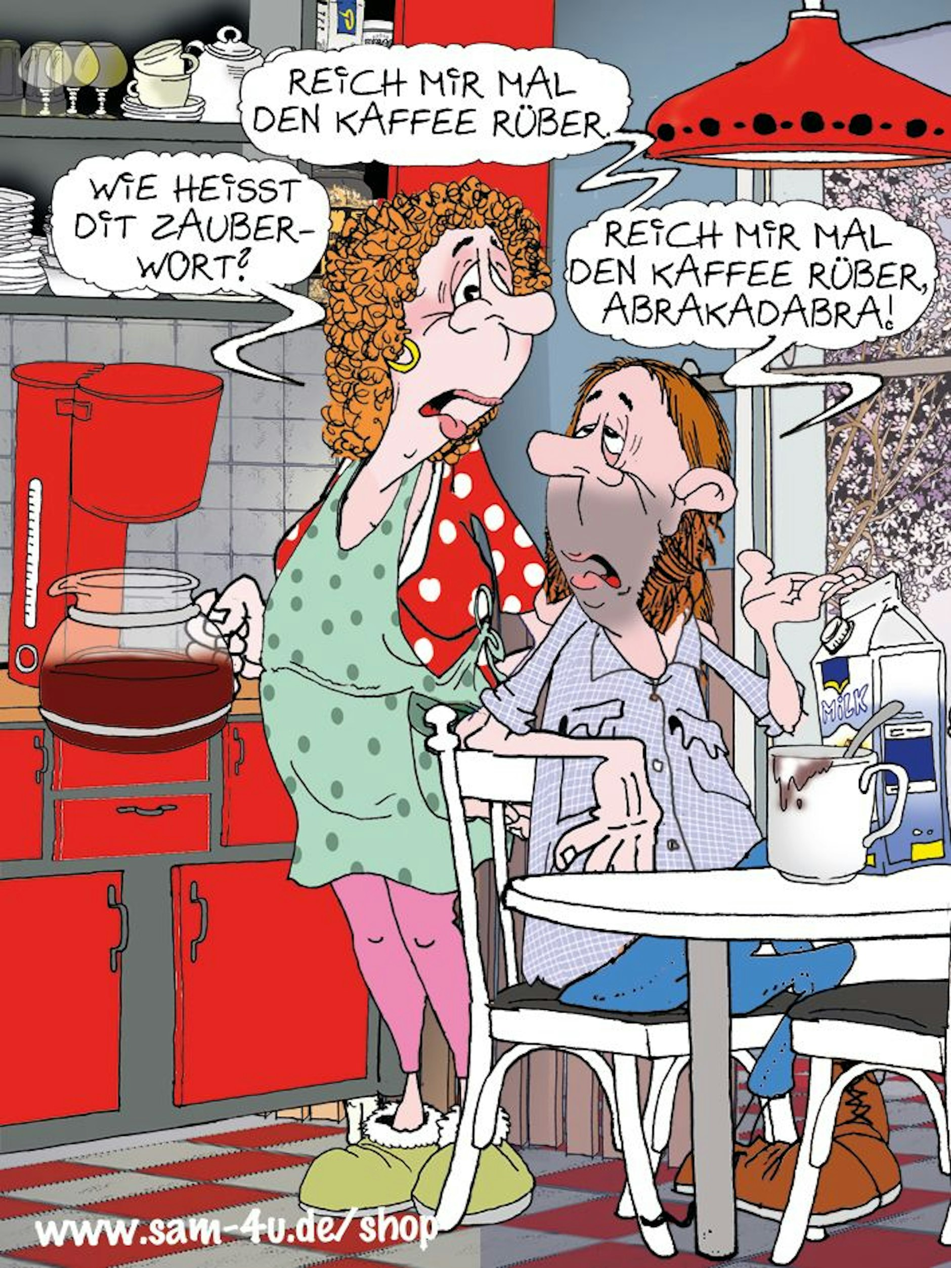 Zeichner Sam Paff aus Berlin hat auch heute einen Cartoon zu unserer beliebten Rubrik Witz des Tages beigesteuert. Genießen Sie den Tag!