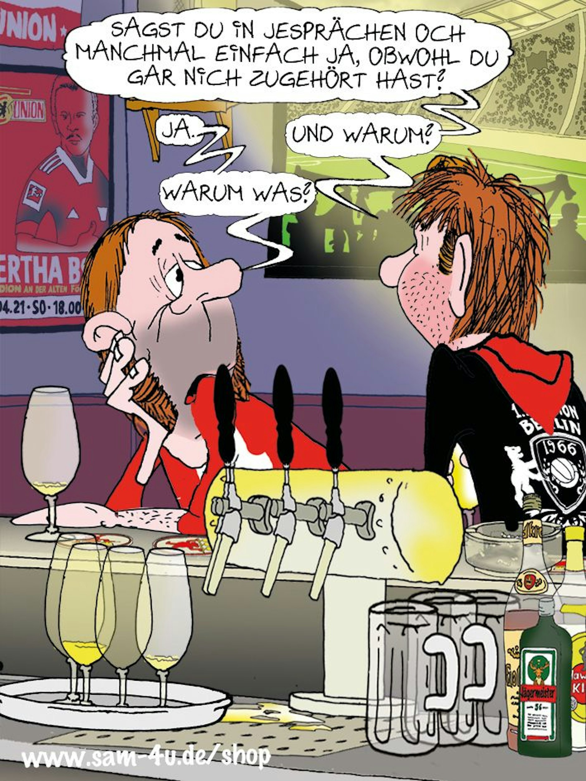 Lust auf unser witzigstes Bild des Tages? Der Cartoon des Tages kommt auch heute von unserem Zeichner Sam Paff aus Berlin.