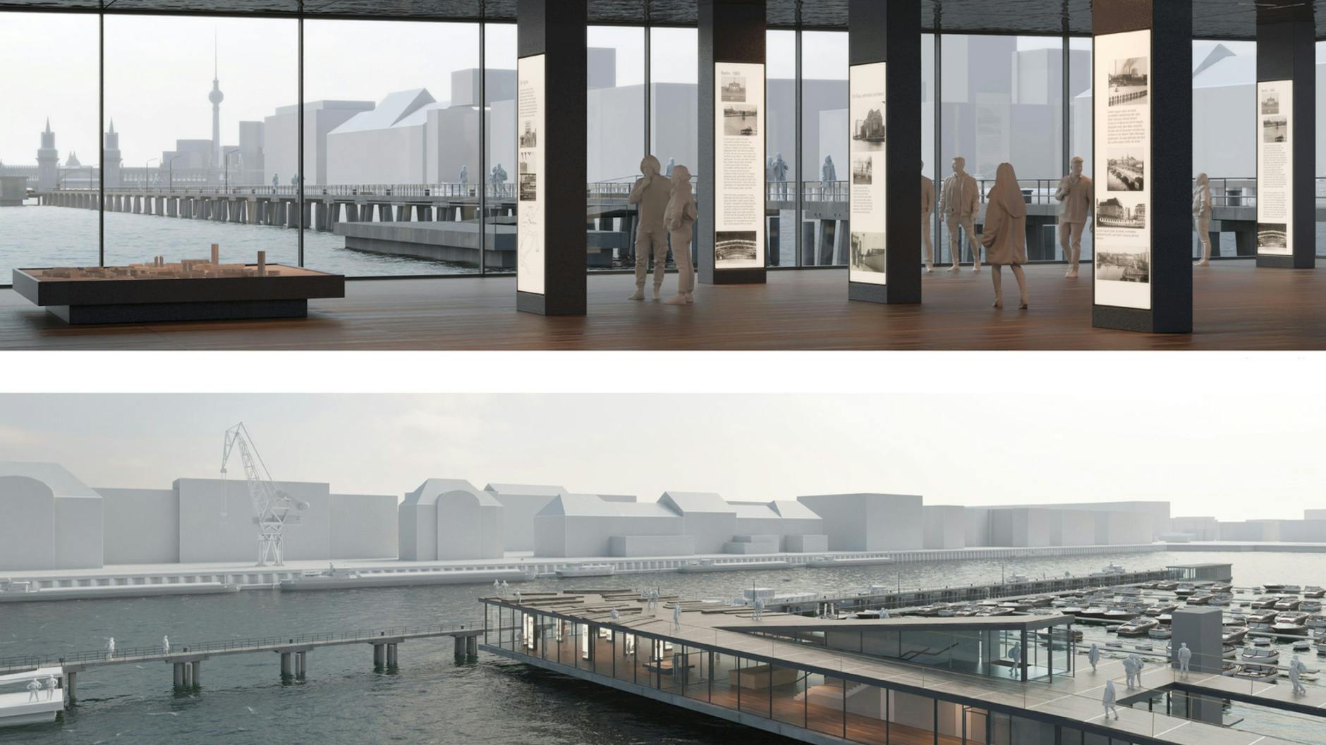 Visualisierung des Areals am Grenzhafen der Architekten GMH Wilk Salinas.