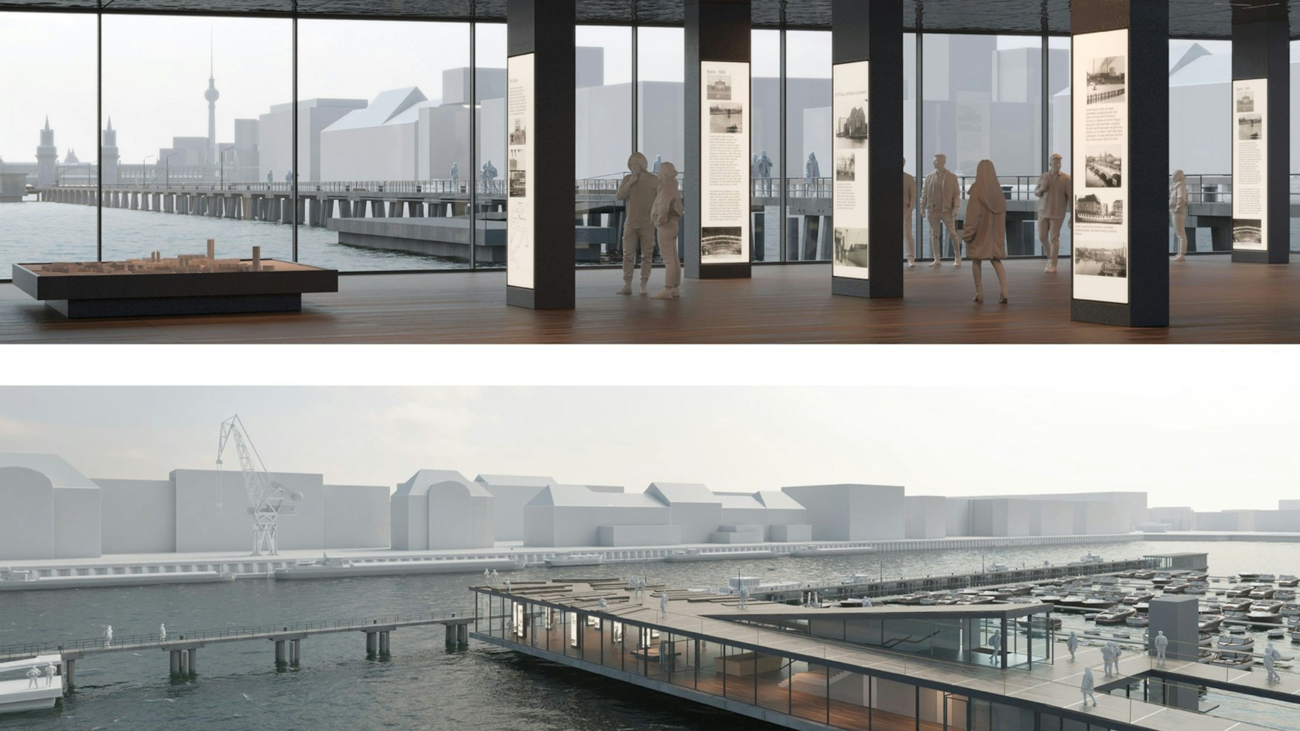 Visualisierung des Areals am Grenzhafen der Architekten GMH Wilk Salinas.