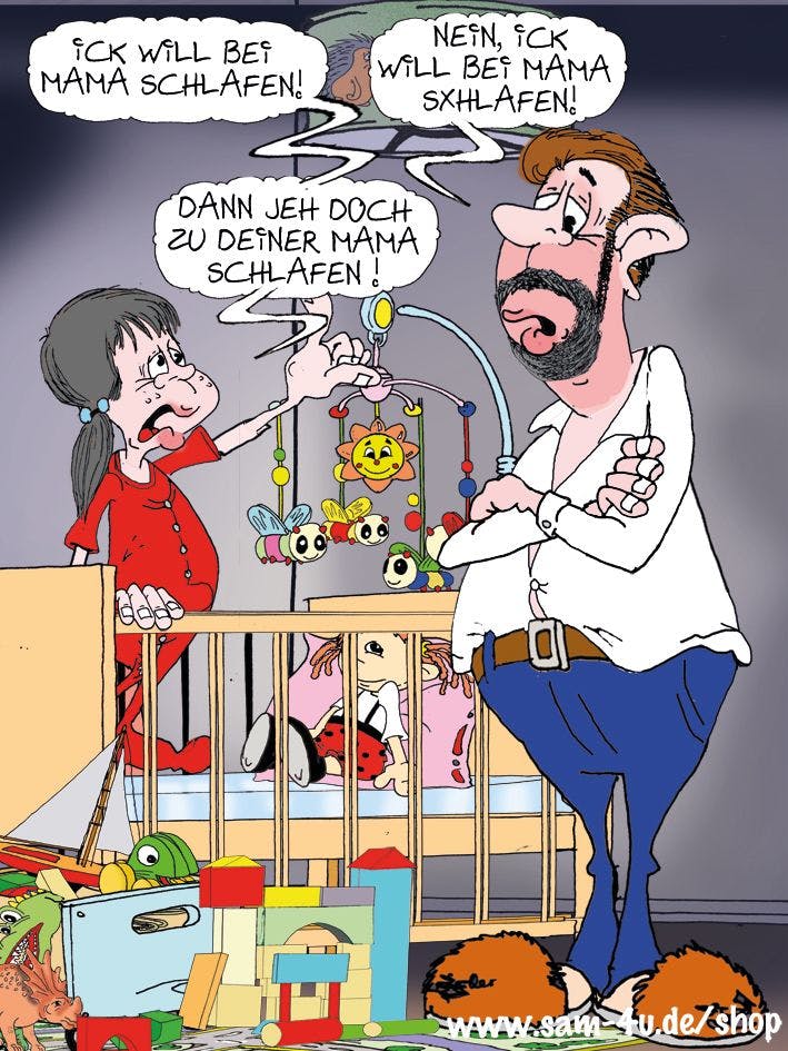 Auch heute gibt es an dieser Stelle einen Cartoon von unserem Zeichner Sam Paff aus Berlin für Sie. Lassen Sie sich von seinem besonderen Humor in unserer Rubrik Witz des Tages in den Tag begleiten!