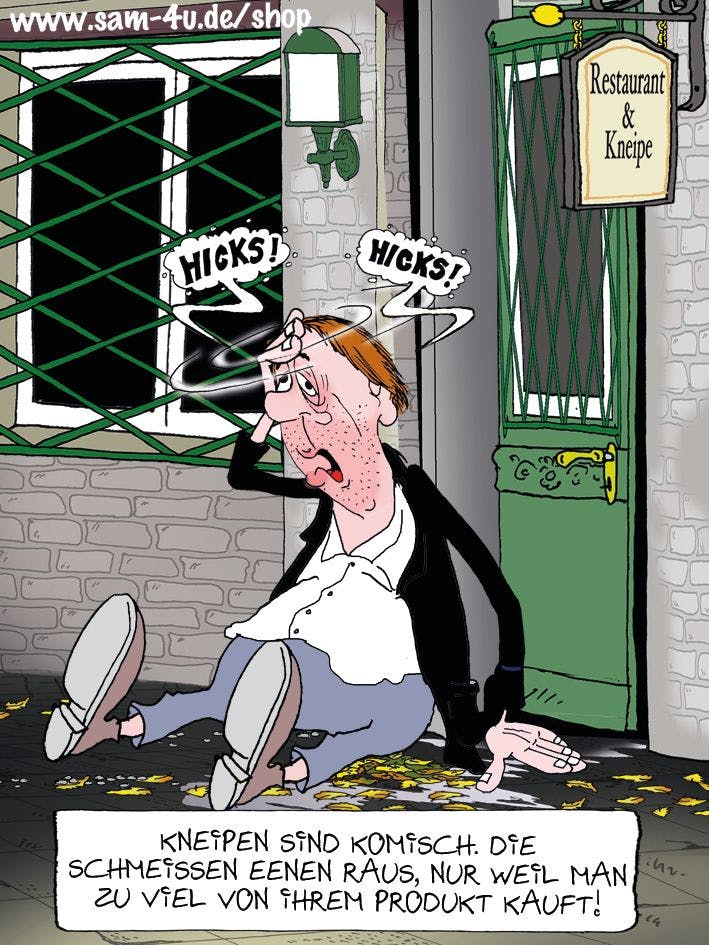 Auch heute gehört in unsere Rubrik Witz des Tages der Cartoon des Tages - und der kommt wie immer von Zeichner Sam Paff aus Berlin.