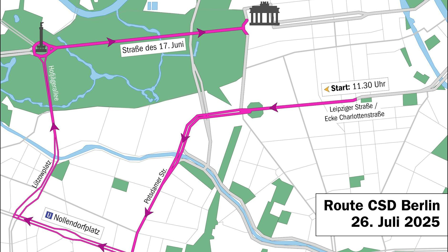 Das ist die Route des CSD in diesem Jahr.