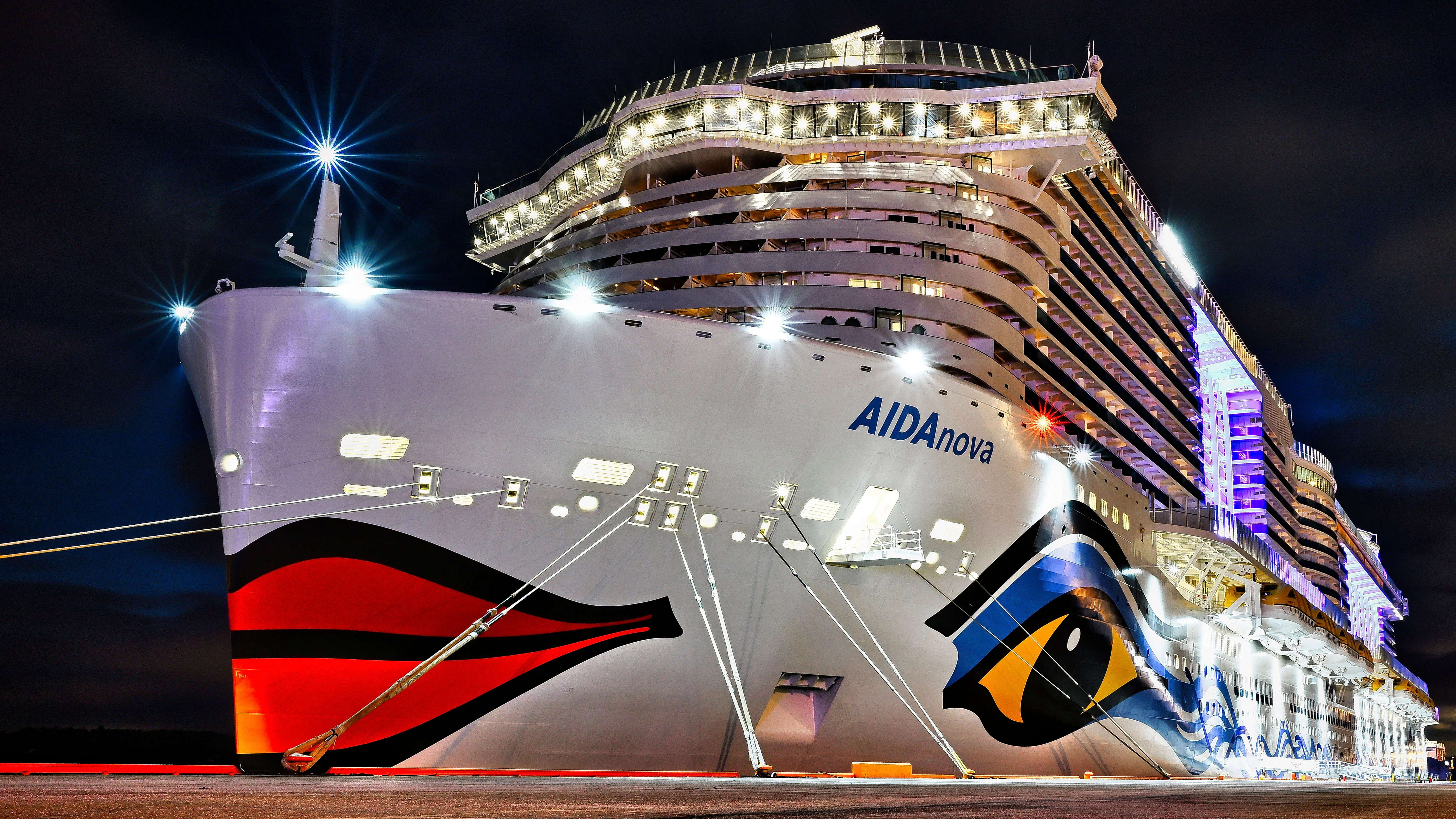Das Kreuzfahrtschiff Aida Nova. Bei einer Skandinavien-Tour kam mitten in der Nacht die Durchsage&nbsp; „Mann über Bord!“&nbsp;.
