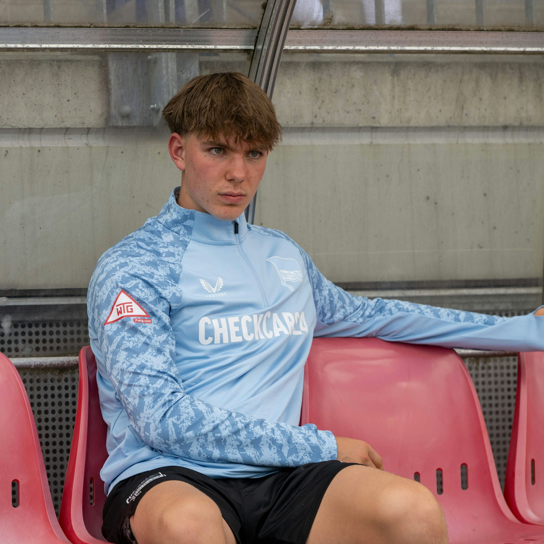 Bisher durfte Kennet Eichhorn bei Hertha-Spielen nur von der Bank zuschauen. 