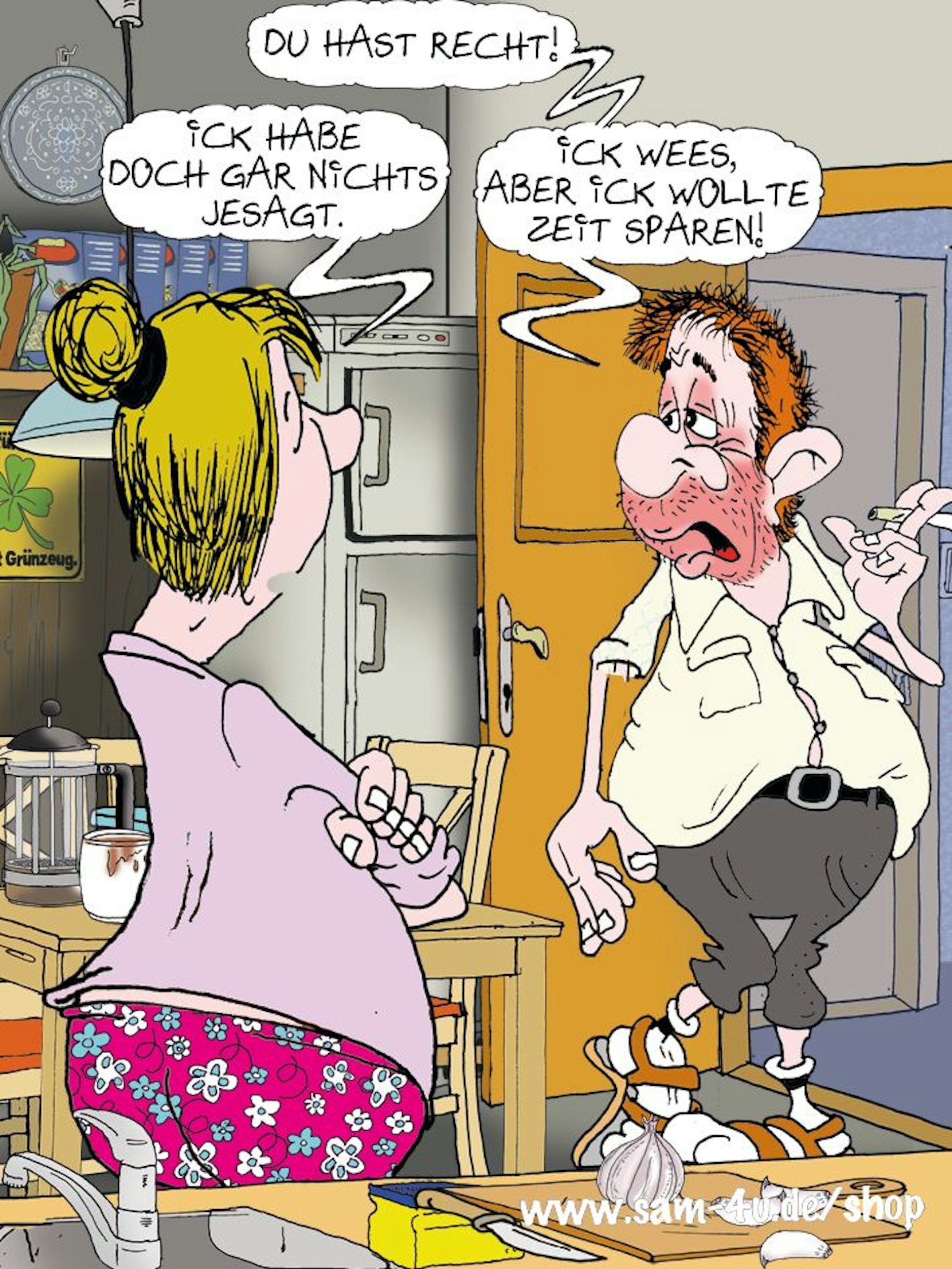 Der Cartoon des Tages von Zeichner Sam Paff aus Berlin hat jeden Tag einen festen Platz in unserer Rubrik Witz des Tages.