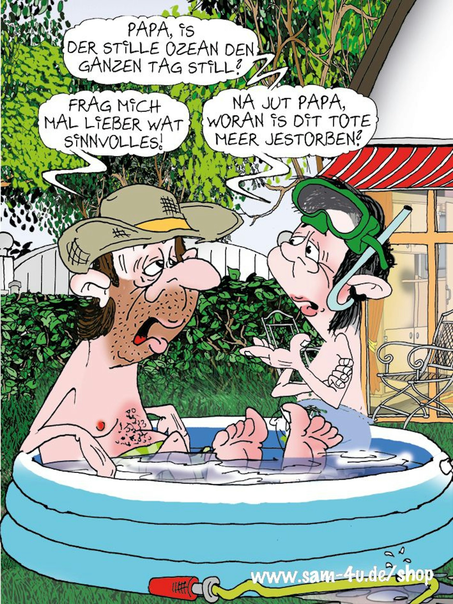 Auch heute gibt's an dieser Stelle einen Cartoon des Tages von unserem Zeichner Sam Paff aus Berlin. Lassen Sie sich von ihm in unserer Rubrik Witz des Tages ein Lächeln schenken!
