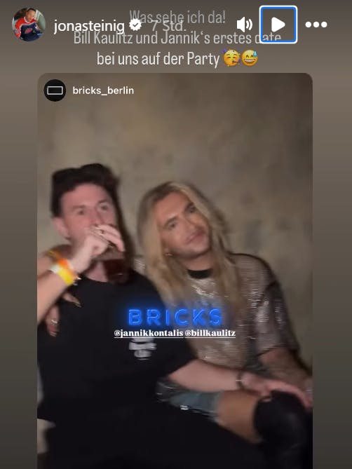 Jona Steinig postete ein Video von Jannik und Bill.