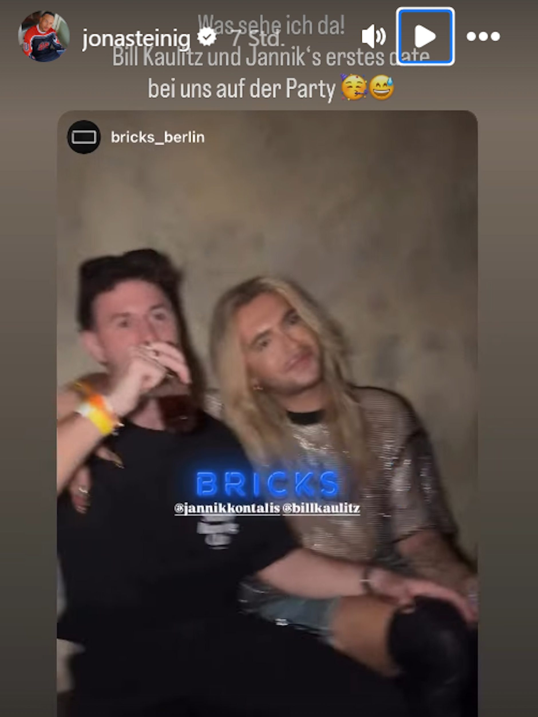 Jona Steinig postete ein Video von Jannik und Bill.