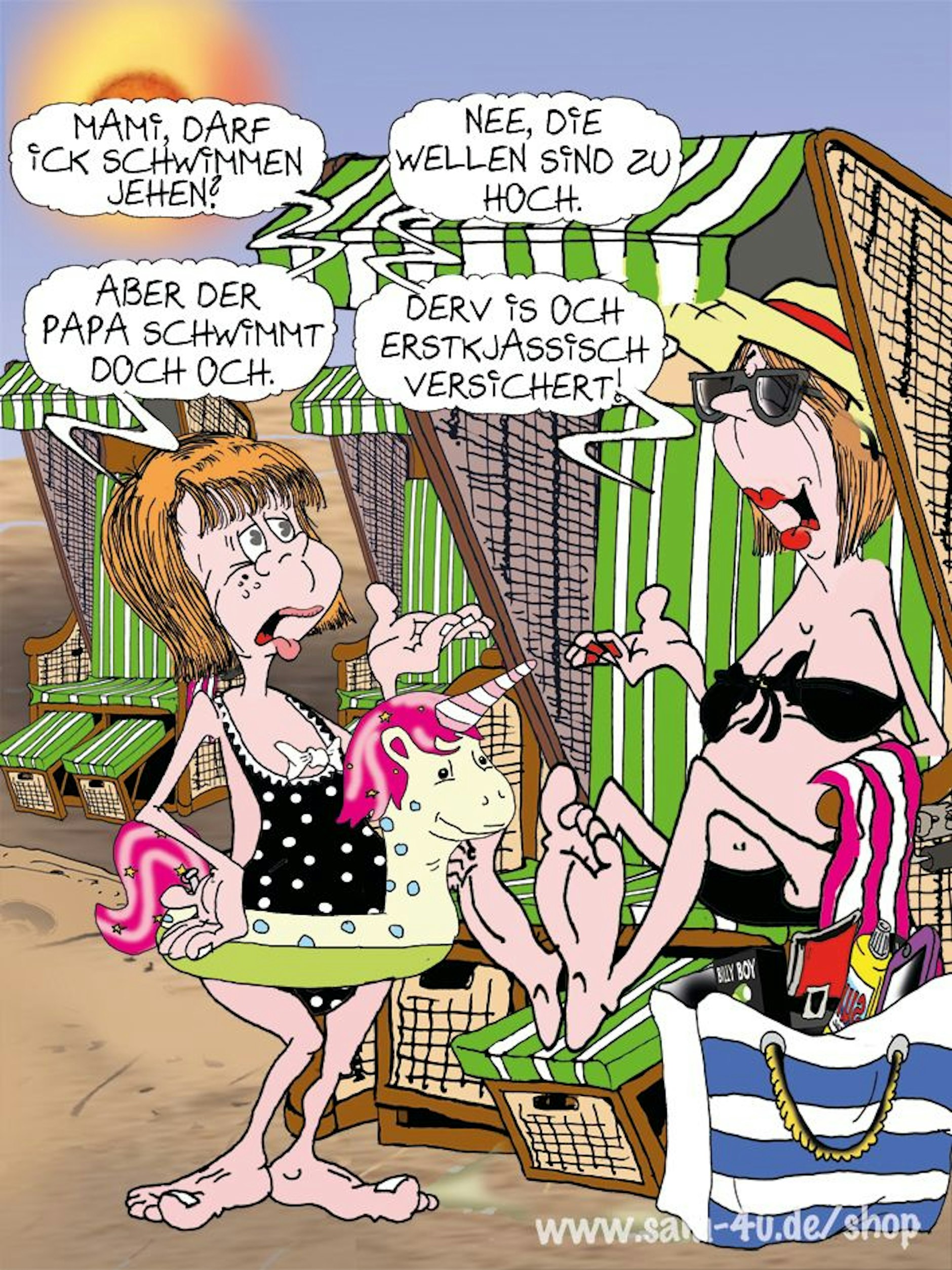 Der gezeichnete Witz des Tages von Zeichner Sam Paff aus Berlin entführt Sie auch heute in die bunte Welt des Berliner Humors.