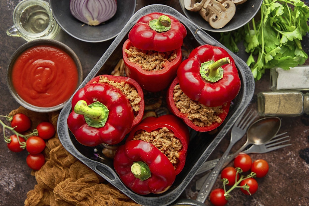 Schnell-Rezept-Gef-llte-Paprika-mit-Hack-aus-der-Hei-luftfritteuse