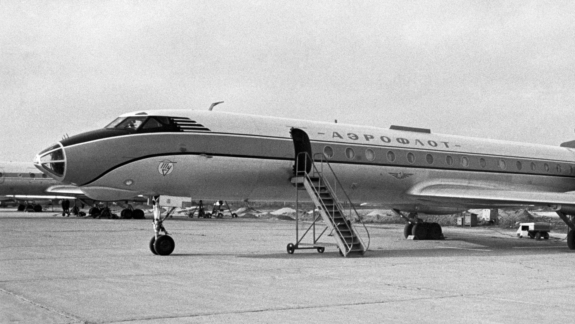 Ein Flugzeug des Typs Tupolev Tu-134A. So eine Maschine war es, die am 12. Dezember 1986 in der Nähe des Flughafens Schönefeld abstürzte.