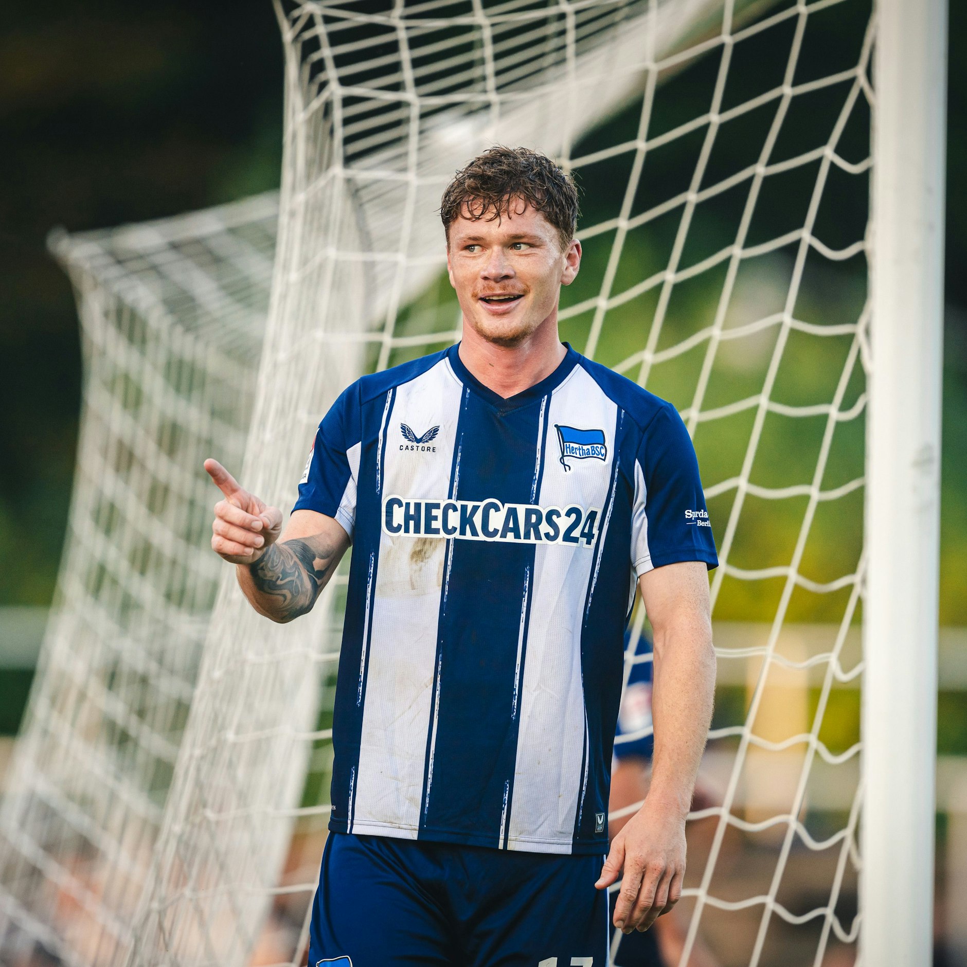 Hertha-Stürmer Sebastian Grönning traf gegen Zehlendorf doppelt.