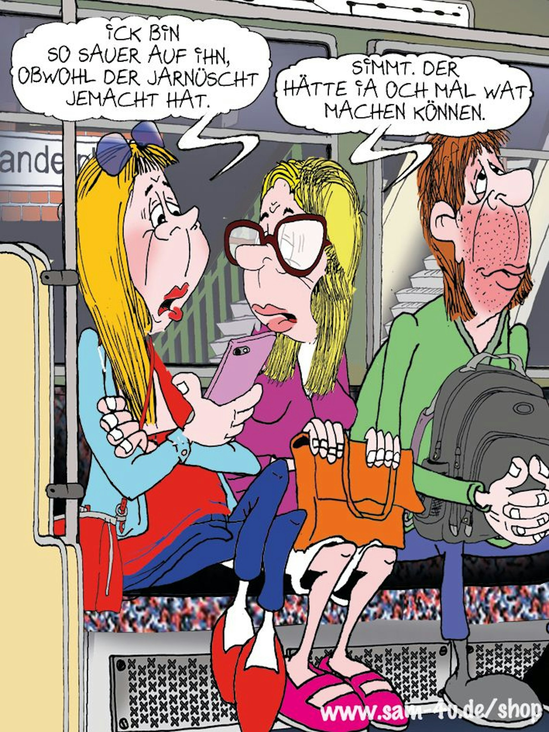 Der Cartoon des Tages gehört jeden Tag zu unserer Rubrik Witz des Tages - und er kommt auch am Samstag von unserem Zeichner Sam Paff aus Berlin.