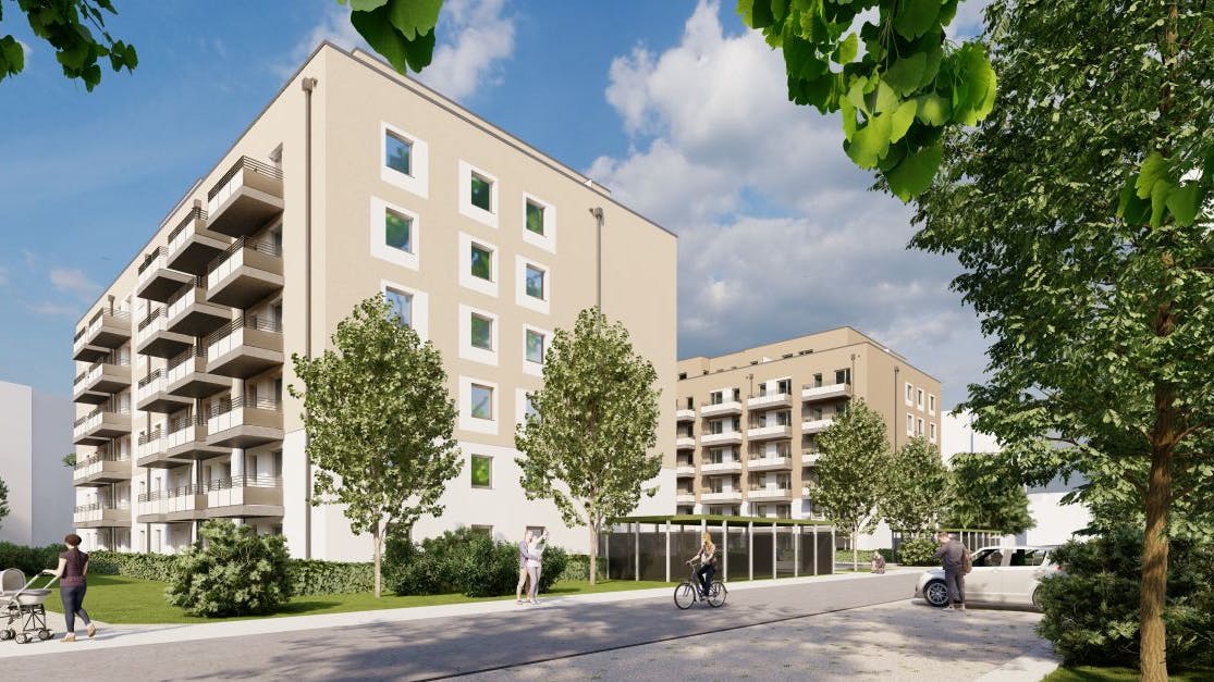 In der Lily-Braun-Straße entstehen zwei Wohngebäude mit insgesamt 154 Mietwohnungen.