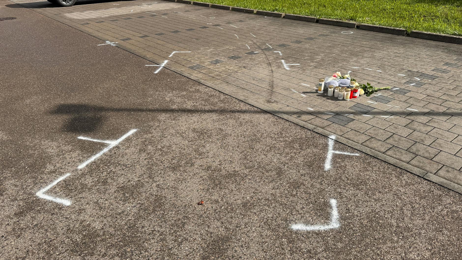 Auf diesem Parkplatz wurde der Junge mit dem Auto verfolgt, angefahren und tödlich verletzt.
