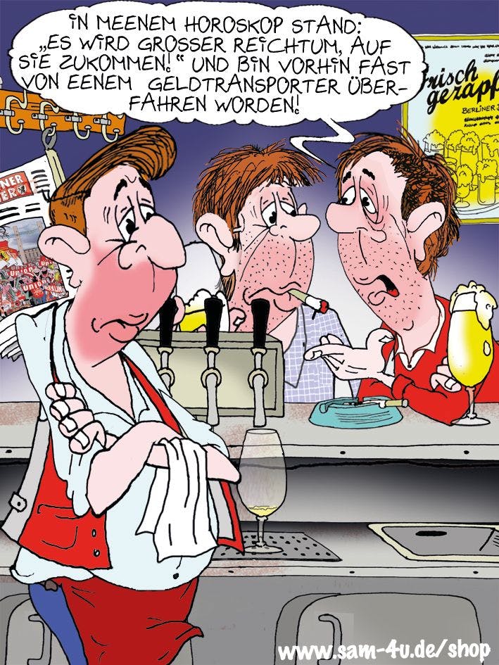 Der Cartoon des Tages kommt auch heute wie jeden Tag von unserem Zeichner Sam Paff aus Berlin.