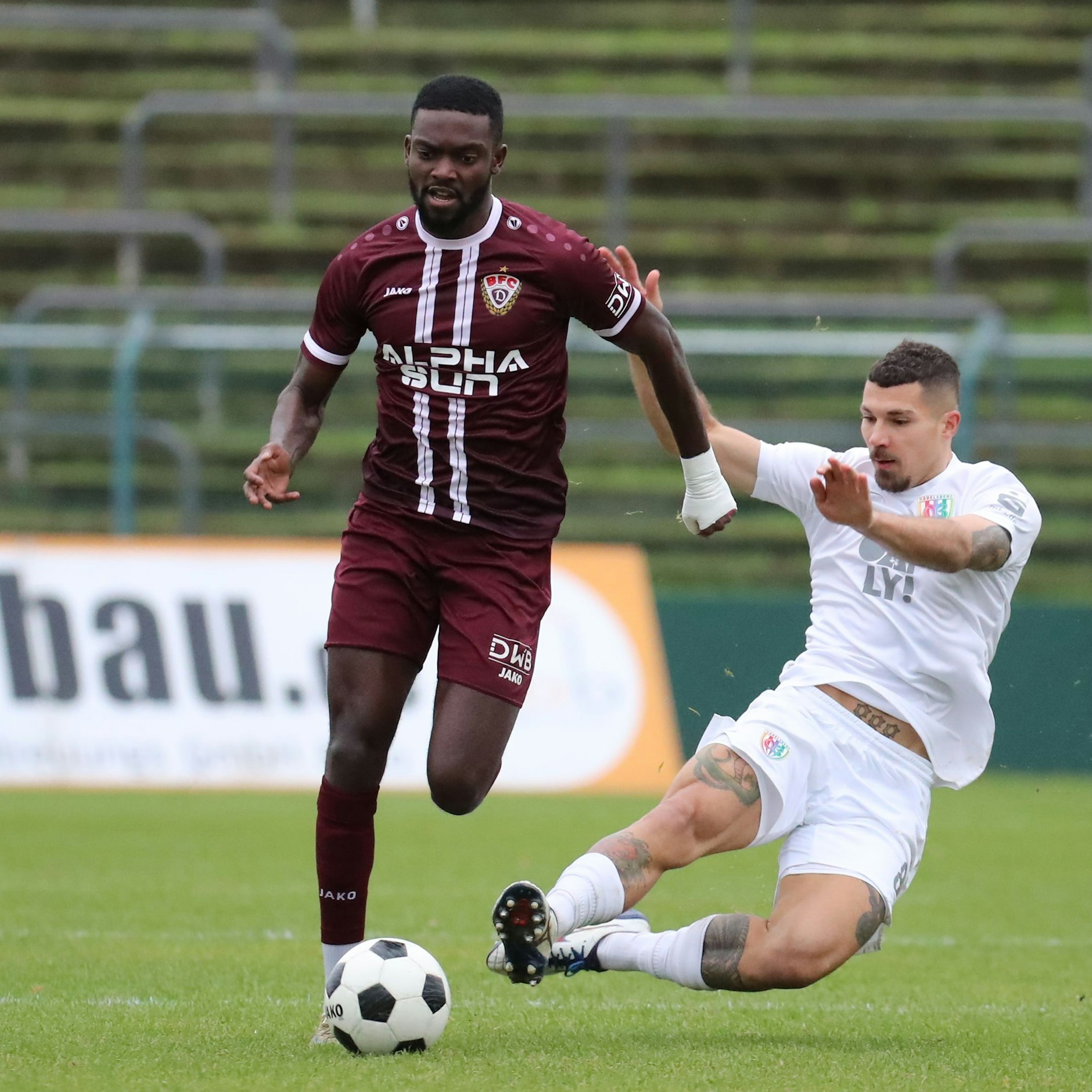 Zwei Jahre trug Mcmoordy Hüther das Trikot des BFC Dynamo, bevor er vor dieser Saison nach Greifswald ging.