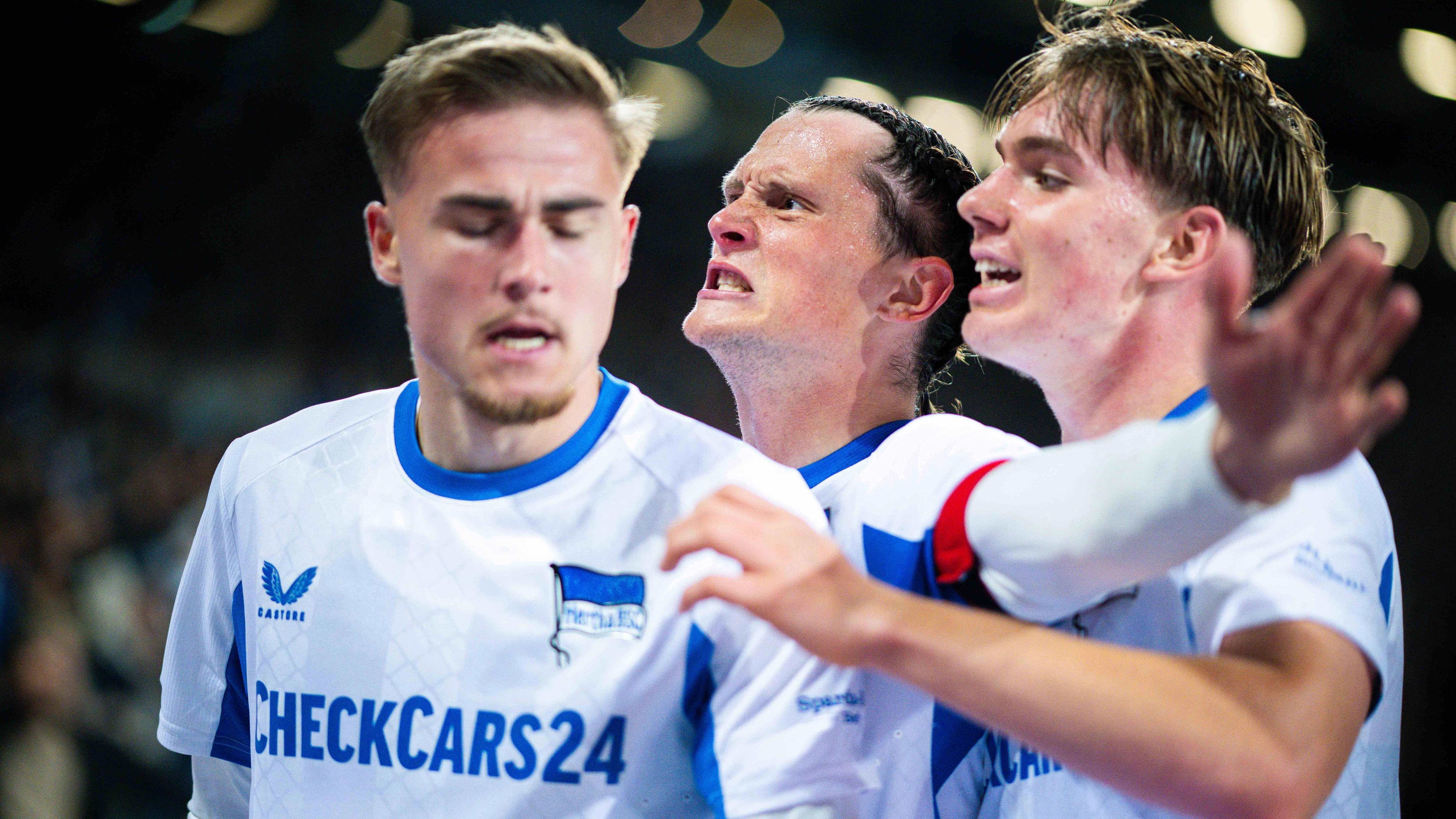Drei Herthaner, die am Samstagabend im Spiel gegen Hannover 96 den Ton angaben: Marten Winkler (von links), Fabian Reese und Kennet Eichhorn.