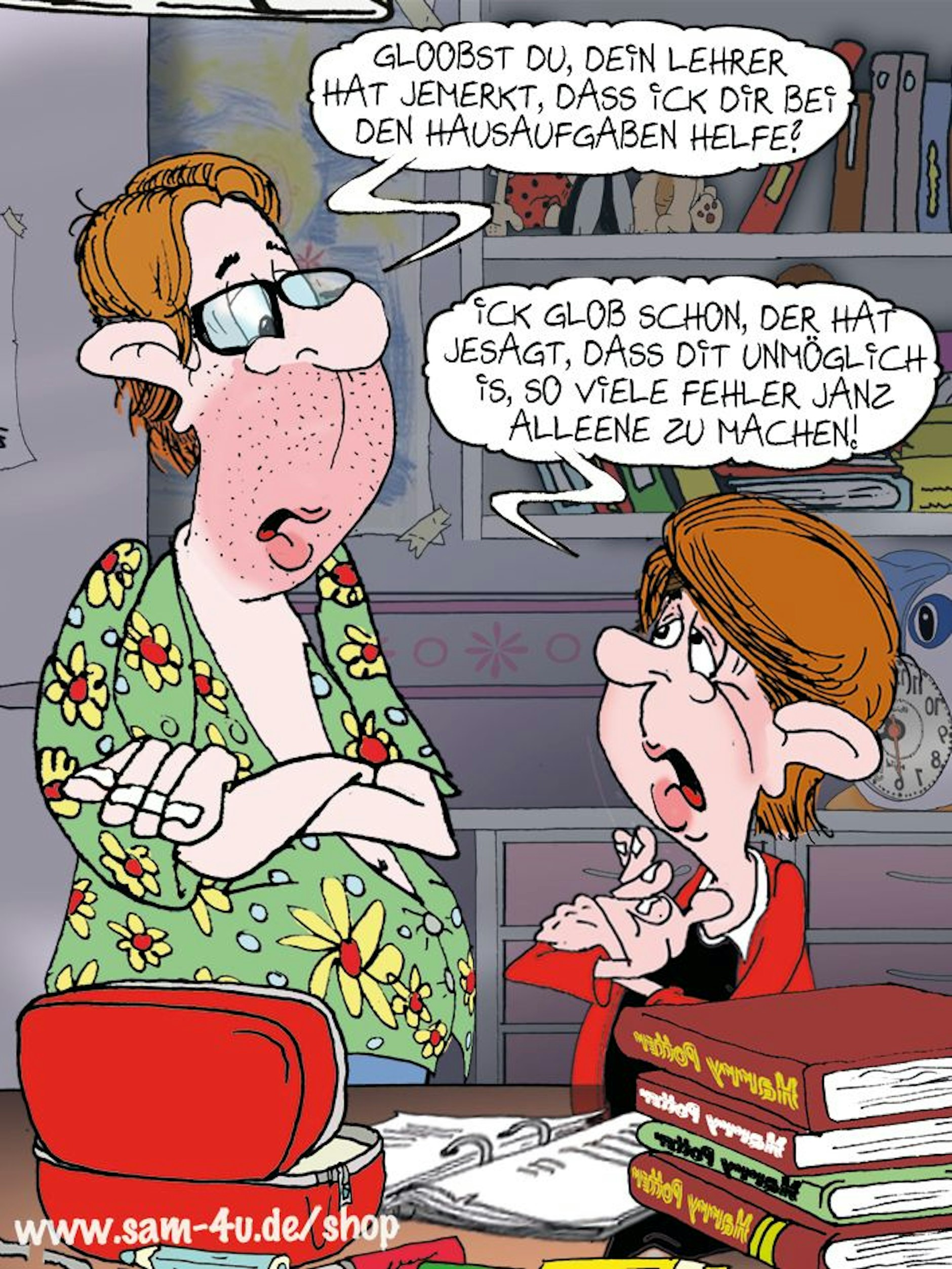 Der Cartoon des Tages kommt jeden Tag von unserem Zeichner Sam Paff aus Berlin. Er gehört einfach zu unserer Rubrik Witz des Tages!